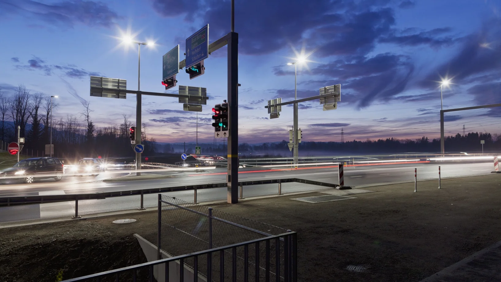 Beleuchtung K 65 bei Autobahnanschluss A 14 in Buchrain